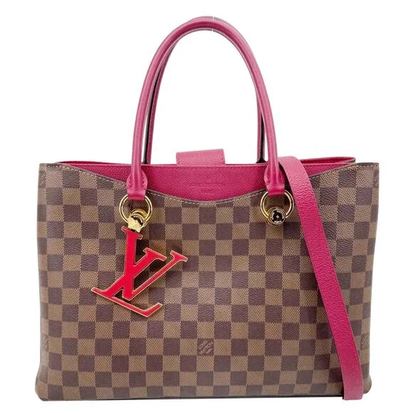 Louis Vuitton LV Riverside Damier Ebene Tote Bag Brown - Picture 1 of 12